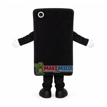 Black Apple Phone Mascot Costume Black Apple Phone Mascot Costume