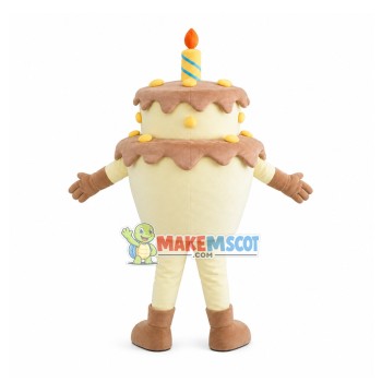 Double Birthday Cake Mascot Costume Double Birthday Cake Mascot Costume