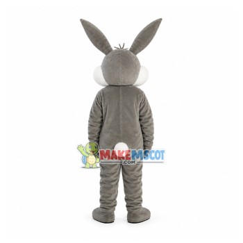 Easter Gray Bunny Cartoon Mascot Costume Easter Gray Bunny Cartoon Mascot Costume