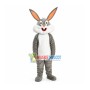 Easter Gray Bunny Cartoon Mascot Costume