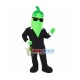 Green Eggplant With Sunglasses Mascot Costume Green Eggplant With Sunglasses Mascot Costume