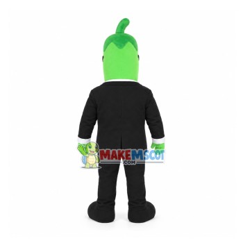 Green Eggplant With Sunglasses Mascot Costume Green Eggplant With Sunglasses Mascot Costume