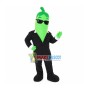Green Eggplant With Sunglasses Mascot Costume