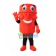 Large Red Mask Mascot Costume Large Red Mask Mascot Costume