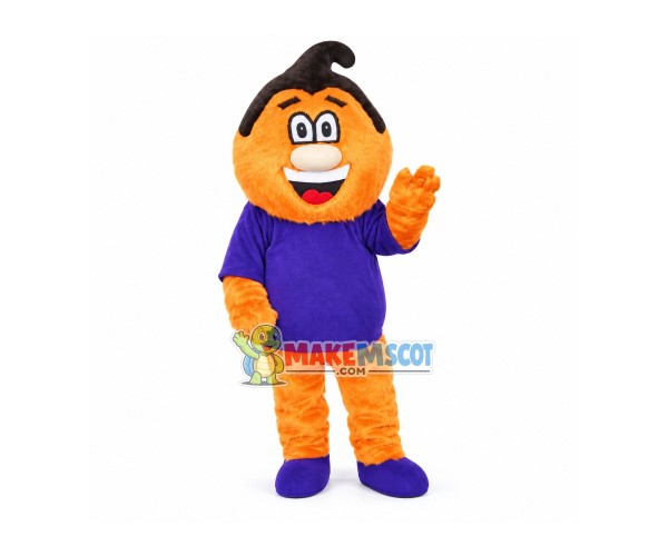 Adult Smiling Doll Mascot Costume