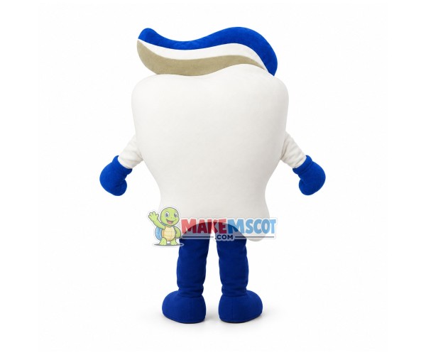 Tooth With Toothpaste Mascot Costume Tooth With Toothpaste Mascot Costume