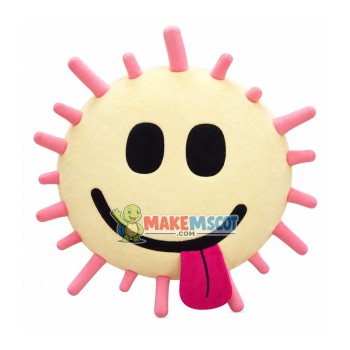 Pink Smiley Sun Mascot Costume