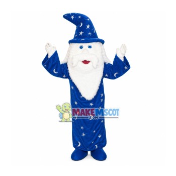 Old Wizard With White Beard Mascot Costume