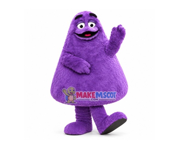 Cartoon Character Grimace Mascot Costume Cartoon Character Grimace Mascot Costume