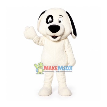 Big Nose Beige Dog Mascot Costume