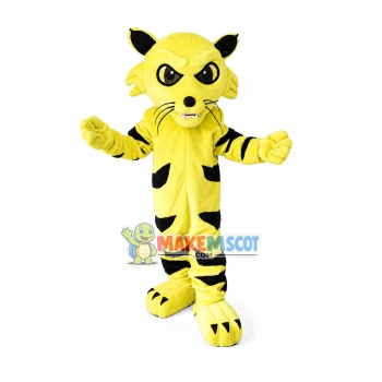 Concentrated Yellow Tiger Mascot Costume Concentrated Yellow Tiger Mascot Costume