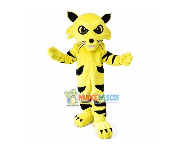 Concentrated Yellow Tiger Mascot Costume Concentrated Yellow Tiger Mascot Costume