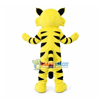 Concentrated Yellow Tiger Mascot Costume Concentrated Yellow Tiger Mascot Costume