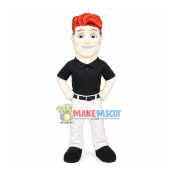Fanatic Red Hair Boss Mascot Costume Fanatic Red Hair Boss Mascot Costume