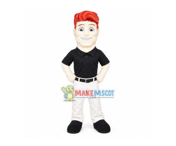 Fanatic Red Hair Boss Mascot Costume Fanatic Red Hair Boss Mascot Costume