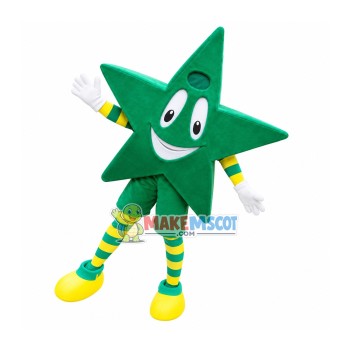 Green Five-pointed Star Mascot Cartoon Costume Green Five-pointed Star Mascot Cartoon Costume