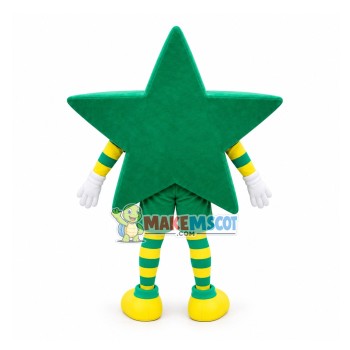 Green Five-pointed Star Mascot Cartoon Costume Green Five-pointed Star Mascot Cartoon Costume