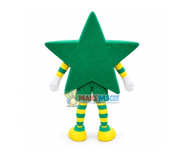Green Five-pointed Star Mascot Cartoon Costume Green Five-pointed Star Mascot Cartoon Costume