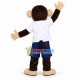 Glad Monkey In The White Shirt Mascot Costume Glad Monkey In The White Shirt Mascot Costume