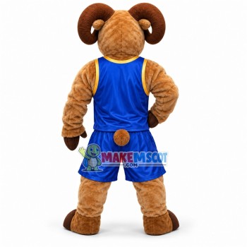 Ram In The Blue Sport Suit Mascot Costume Ram In The Blue Sport Suit Mascot Costume