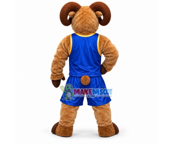 Ram In The Blue Sport Suit Mascot Costume Ram In The Blue Sport Suit Mascot Costume