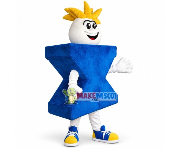 Blue Signpost Mascot Costume for Traffic Blue Signpost Mascot Costume for Traffic