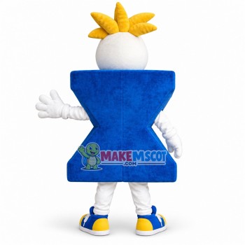 Blue Signpost Mascot Costume for Traffic