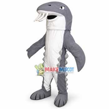 Gray Megalodon Mascot Costume For Aquarium Gray Megalodon Mascot Costume For Aquarium