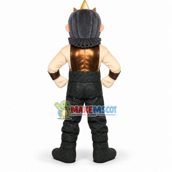 Muscular Old King With Armor Mascot Costume Muscular Old King With Armor Mascot Costume