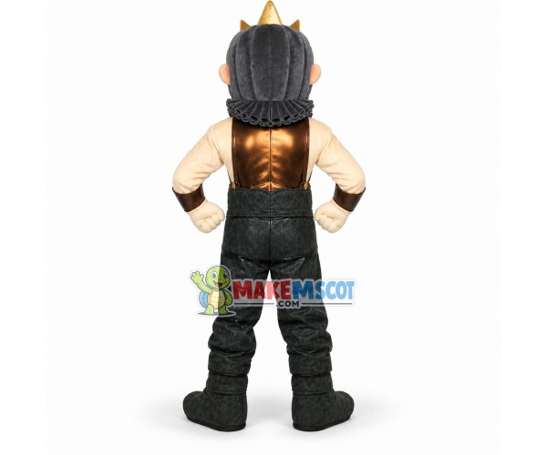 Muscular Old King With Armor Mascot Costume Muscular Old King With Armor Mascot Costume