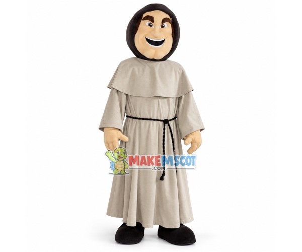 Social Priest in The Robe Mascot Costume Social Priest in The Robe Mascot Costume