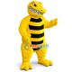 Fierce Yellow Striped Dinosaur Mascot Costume Fierce Yellow Striped Dinosaur Mascot Costume