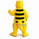 Fierce Yellow Striped Dinosaur Mascot Costume Fierce Yellow Striped Dinosaur Mascot Costume