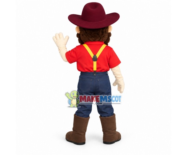 Bearded Working Farmer Mascot Costume Bearded Working Farmer Mascot Costume