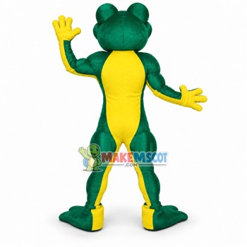 Muscle Frog With Red Eyes Mascot Costume Muscle Frog With Red Eyes Mascot Costume