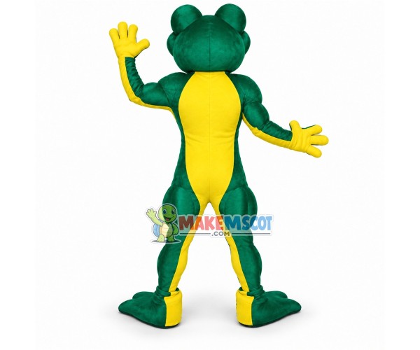 Muscle Frog With Red Eyes Mascot Costume