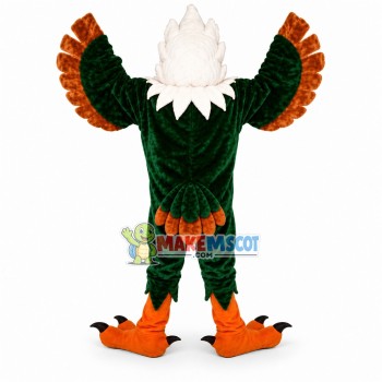 Spreading Wings Green Eagle Mascot Costume
