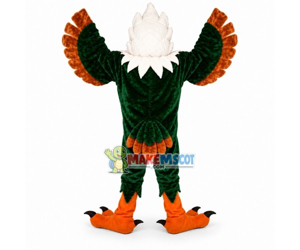 Spreading Wings Green Eagle Mascot Costume