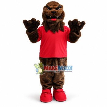 Furry College Wolverine Mascot Costume Furry College Wolverine Mascot Costume