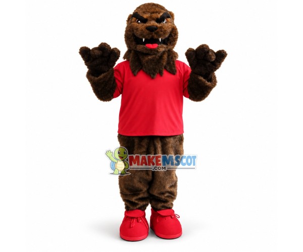 Furry College Wolverine Mascot Costume
