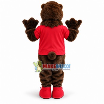 Furry College Wolverine Mascot Costume Furry College Wolverine Mascot Costume