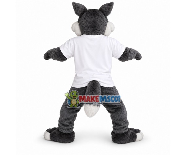 Gray Wolf Mascot Costume For University