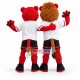 Pair of Team Tiger Partner Mascot Costume Pair of Team Tiger Partner Mascot Costume