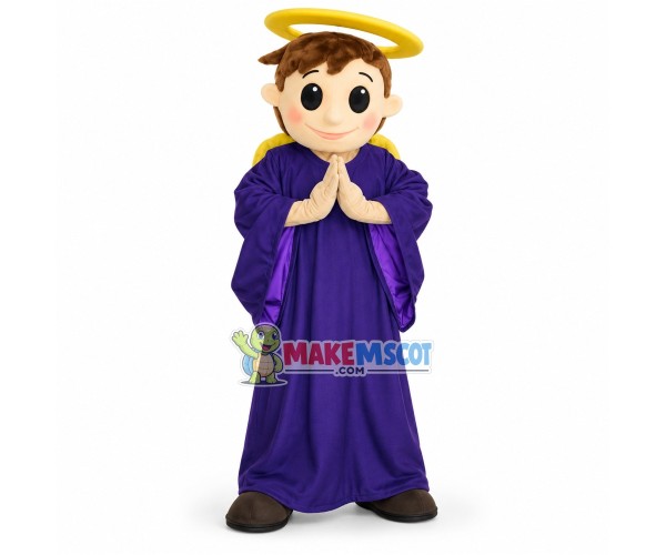 Holy Western Angel Mascot Costume Holy Western Angel Mascot Costume