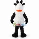 Soft Goat With Orange Scarf Mascot Costume Soft Goat With Orange Scarf Mascot Costume
