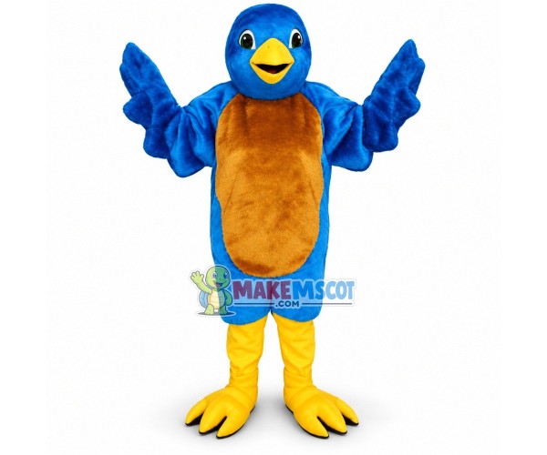 Blue & Brown Bird Adult Size Mascot Costume