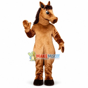 Domesticated Brown Horse Mascot Costume