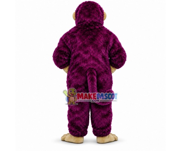 Purple Long Wool Monkey Mascot Costume Purple Long Wool Monkey Mascot Costume