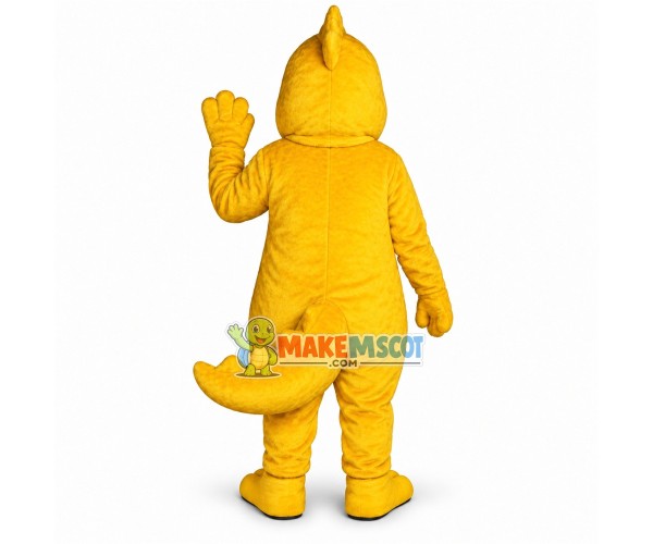 Pleased Yellow Little Dinosaur Mascot Costume Pleased Yellow Little Dinosaur Mascot Costume