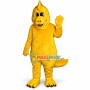 Pleased Yellow Little Dinosaur Mascot Costume